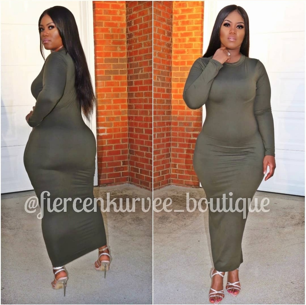 Plus size long sleeve bodycon